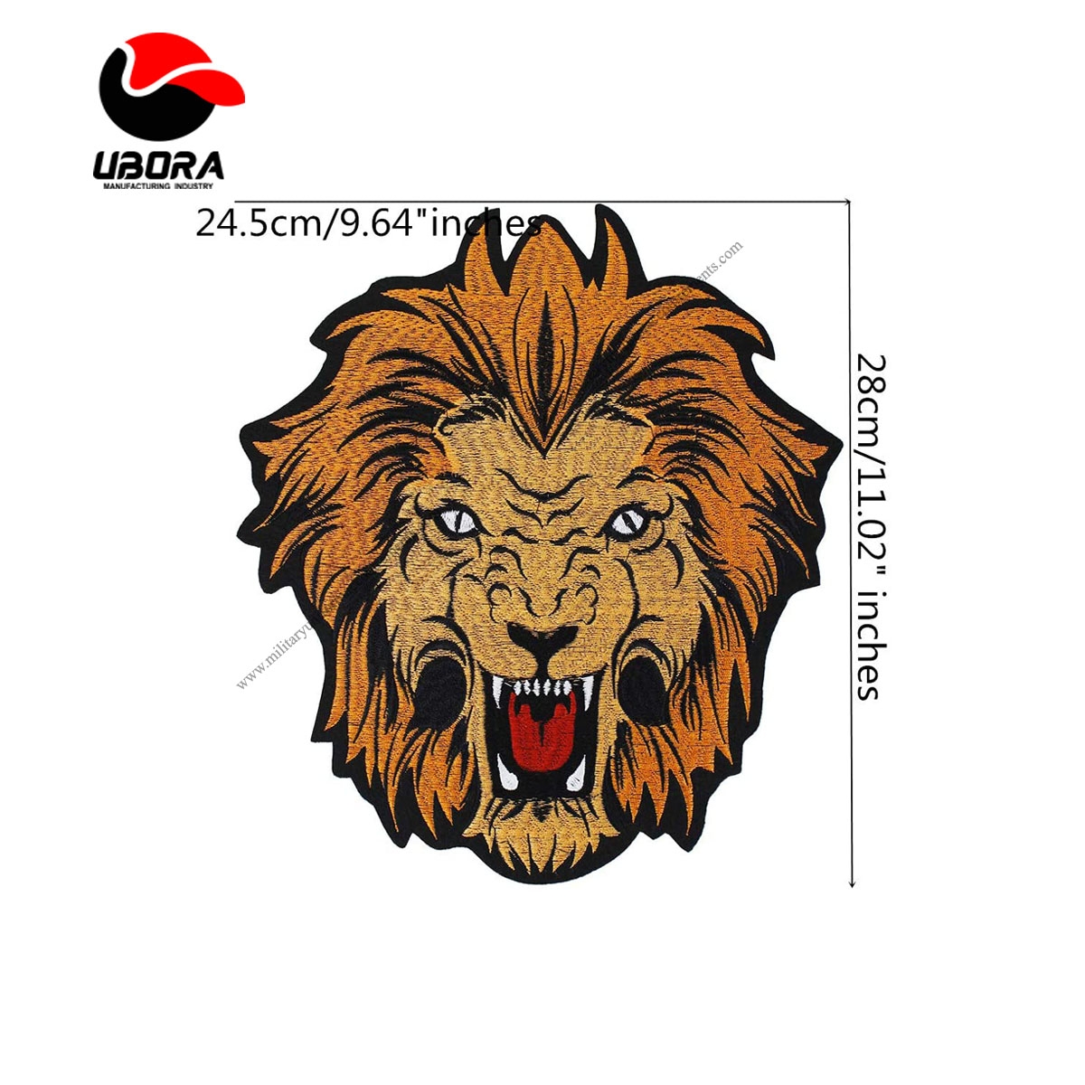 Embroidered Service Custom lion Animal Logo 100% Machine Embroidery Patches and Badges 